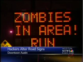 Illustration for article titled Hacked Electronic Road Sign Mega-Gallery